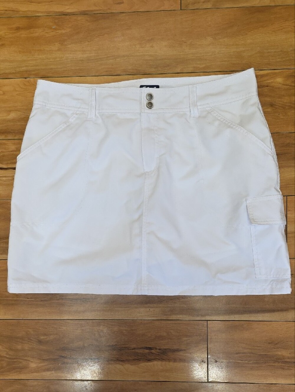 Bimini Bay Active Performance Cargo Skirt Skort Hiking Golf Tennis White Size 12